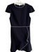 Alice + Olivia Size 12 Black & White Polyester Cap Sleeve White Liner Dress Black & White / 12