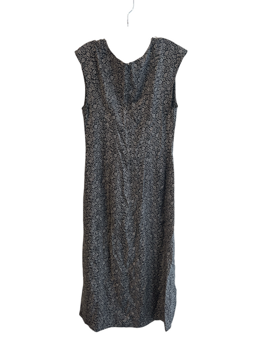 Madewell Size 10 Black & White Cupro & Viscose Back Zip Abstract Print Dress Black & White / 10