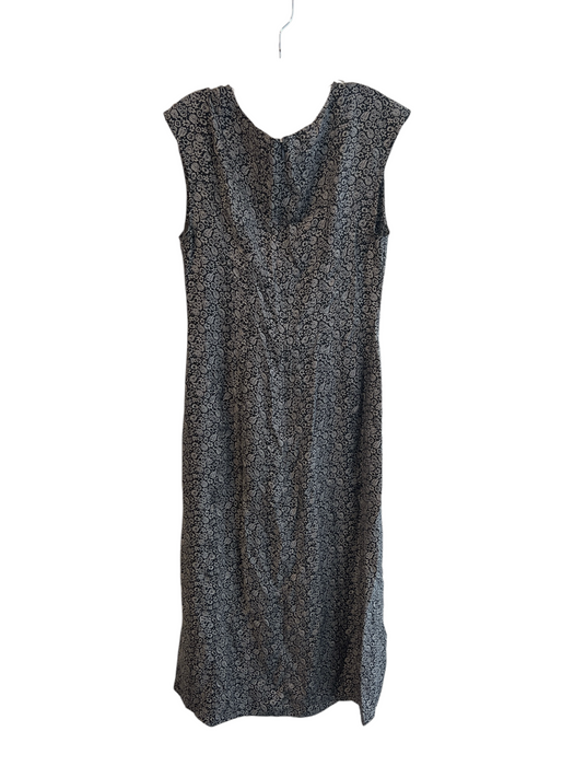 Madewell Size 10 Black & White Cupro & Viscose Back Zip Abstract Print Dress Black & White / 10