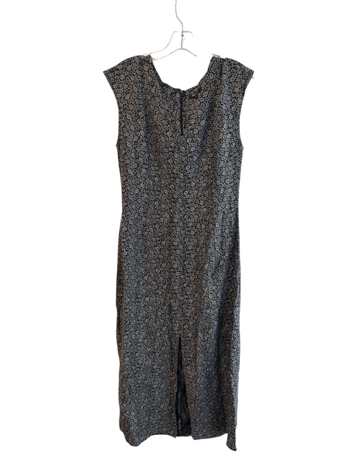 Madewell Size 10 Black & White Cupro & Viscose Back Zip Abstract Print Dress Black & White / 10