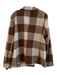 Splendid Size L Brown No Fabric Tag Button Up Plaid Lapel Jacket Brown / L