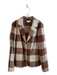Splendid Size L Brown No Fabric Tag Button Up Plaid Lapel Jacket Brown / L