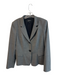 Lafayette 148 Size 12 Grey Wool Pockets Double button Shoulder Pads Jacket Grey / 12
