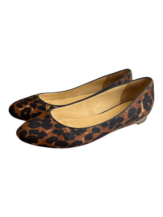 Cole Haan Shoe Size 9.5 Brown & Black Calf hair Almond Toe Leopard Print Shoes Brown & Black / 9.5