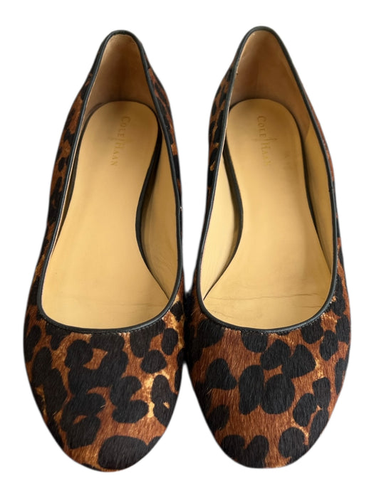 Cole Haan Shoe Size 9.5 Brown & Black Calf hair Almond Toe Leopard Print Shoes Brown & Black / 9.5