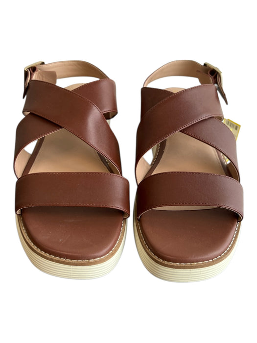 Cole Haan Shoe Size 9 Brown Manmade Material Open Square Toe Strappy Shoes Brown / 9
