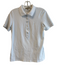Burberry Size M White Cotton Short Sleeve Collar 3/4 Button Top White / M