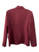Zara Size M Burgundy Red Polyester Blend Open Front Lapel Flap Pockets Jacket Burgundy Red / M