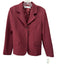 Zara Size M Burgundy Red Polyester Blend Open Front Lapel Flap Pockets Jacket Burgundy Red / M