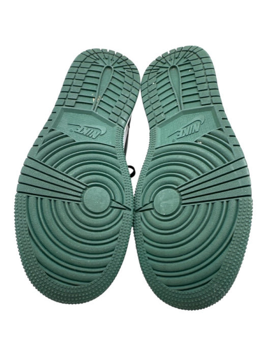 Air Jordan Shoe Size 6.5 Green, Black, White Leather Upper Colorblock Sneakers Green, Black, White / 6.5