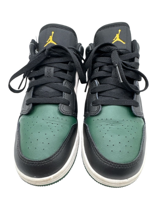 Air Jordan Shoe Size 6.5 Green, Black, White Leather Upper Colorblock Sneakers Green, Black, White / 6.5