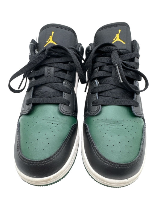 Air Jordan Shoe Size 6.5 Green, Black, White Leather Upper Colorblock Sneakers Green, Black, White / 6.5