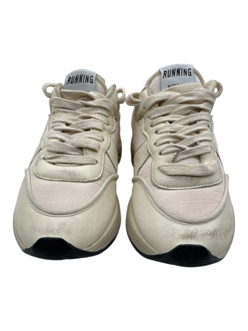 Golden Goose Shoe Size 34 Beige Leather Distressed lace up Lace Up Sneakers Beige / 34