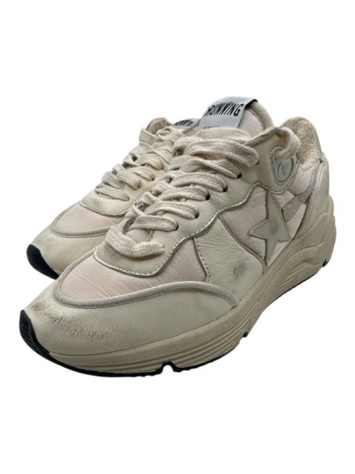 Golden Goose Shoe Size 34 Beige Leather Distressed lace up Lace Up Sneakers Beige / 34