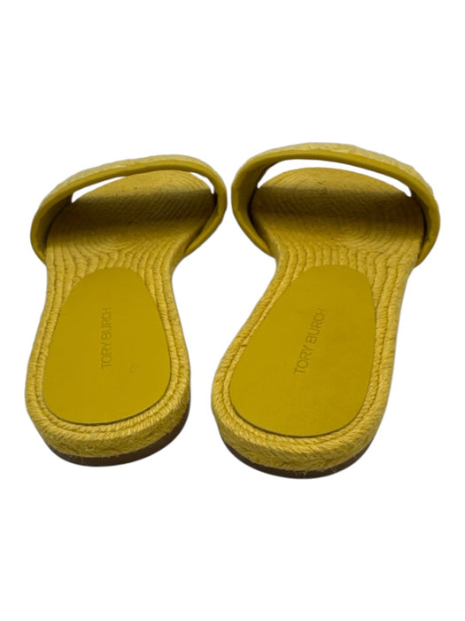 Tory Burch Shoe Size 8 Yellow Terry Cloth Slide Espadrille Sandals Yellow / 8