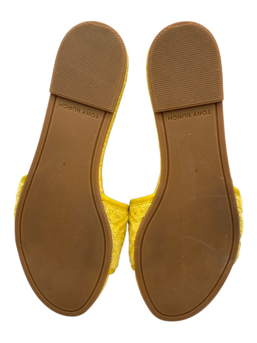 Tory Burch Shoe Size 8 Yellow Terry Cloth Slide Espadrille Sandals Yellow / 8