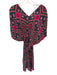 Rujuta Sheth Size One Size Charcoal & pink Viscose Short Sleeve V Neck Dress Charcoal & pink / One Size