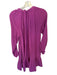 XiRENA Size M Purple Cotton Long Sleeve Gauze Button Down Rope Belt Dress Purple / M