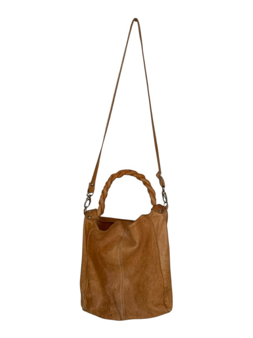Tan Leather Braided Handle Long Strap Incl. Tote Bag Tan / M