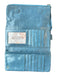 Hobo Teal Blue Leather Fold Over Magnetic Outer Pockets Wallets Teal Blue