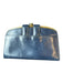Hobo Navy Leather Hinge Snap Button Wallets Navy