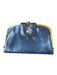 Hobo Navy Leather Hinge Snap Button Wallets Navy
