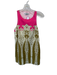 Tibi Size 4 Pink & Green Cotton Sleeveless Kaleidoscope Shift Dress Pink & Green / 4
