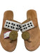 Laid Back London Shoe Size 39 Brown & White Leather Beaded Thong Sandals Brown & White / 39