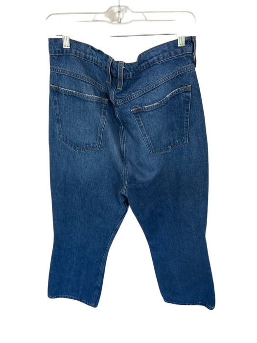 Frame Size 31 Med Dark Wash Cotton Blend High Waist Bootcut Cropped Jeans Med Dark Wash / 31