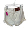 One Teaspoon Size 28 Cream Cotton High Waist Distressed Cuffed Denim Shorts Cream / 28
