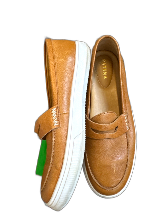 Patina Shoe Size 9 Camel Leather Rubber Sole Loafers Camel / 9