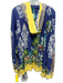 Johnny Was Size Large Blue, Yellow, Green Cotton Long Sleeve Floral Cardigan Blue, Yellow, Green / Large