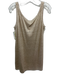Lafayette 148 Size L Beige Silk & Linen Sleeveless Heathered Scoop Neck Top Beige / L