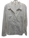 Eileen Fisher Size Large White Cotton Long Sleeve Fabric Block Button Front Top White / Large