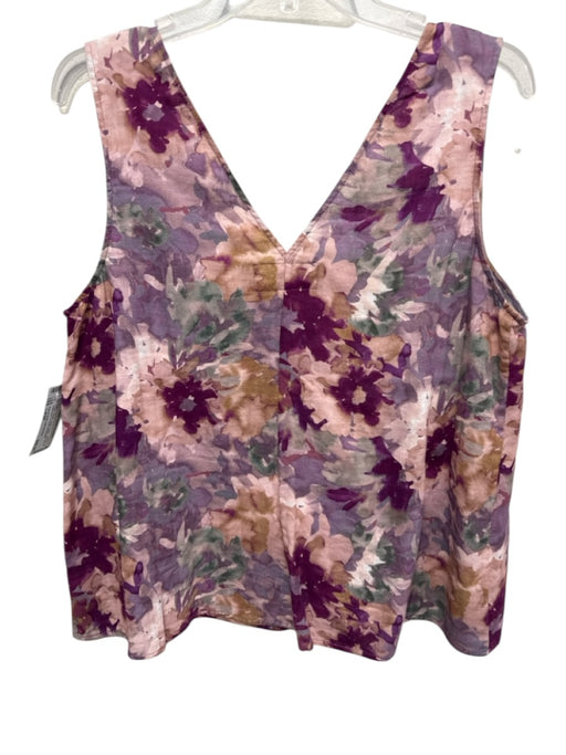 Pete & Greta Johnny Was Size Large Purple, Brown, Gray Cotton Sleeveless Top Purple, Brown, Gray / Large