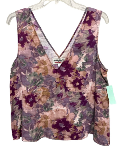 Pete & Greta Johnny Was Size Large Purple, Brown, Gray Cotton Sleeveless Top Purple, Brown, Gray / Large