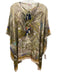Johnny Was Size One Size Green & Multi Silk Flora & Fauna Jungle Print Top Green & Multi / One Size