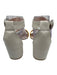 AGL Shoe Size 40 White, Yellow, Taupe Leather & Patent Leather Ankle Sandals White, Yellow, Taupe / 40