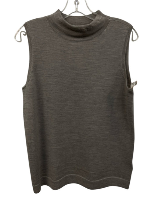 Lafayette 148 Size L Grey Wool Sleeveless Heathered Tank Top Grey / L