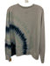 360 Cashmere Size L Grey & Navy Cotton & Cashmere Long Sleeve Tye Dye Sweater Grey & Navy / L