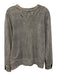 Aiko Size M Light & Dark Gray Cotton & Polyester Long Sleeve Print Sweater Light & Dark Gray / M