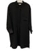 Vince Size XL Black Polyester Long Sleeve Button Up Pockets Collar Dress Black / XL