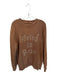 Size L Brown & Tan Cotton Long Sleeve Embroidered Top Brown & Tan / L