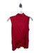 Nicole Miller Size S Red Vegan Suede Collar Buttons Sleeveless Belted Top Red / S