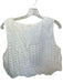 Jennifer & Grace Size S White Cotton Sleeveless Eyelet Top White / S