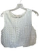 Jennifer & Grace Size S White Cotton Sleeveless Eyelet Top White / S