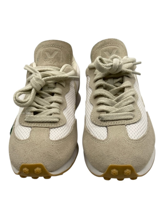 Veja Shoe Size 6 White, Cream & Beige Suede Low Top lace up Sneakers White, Cream & Beige / 6