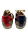 Gucci Shoe Size 38 Red, Navy, Brown Coated Canvas Lace Up Gucci Supreme Sneakers Red, Navy, Brown / 38