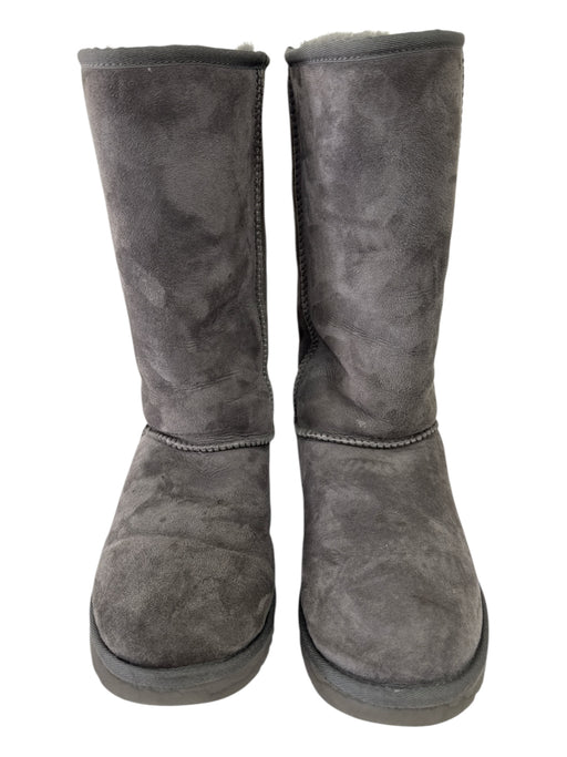 Ugg Shoe Size 8 Dark Gray Suede Mid Calf Height Foam Sole Boots Dark Gray / 8