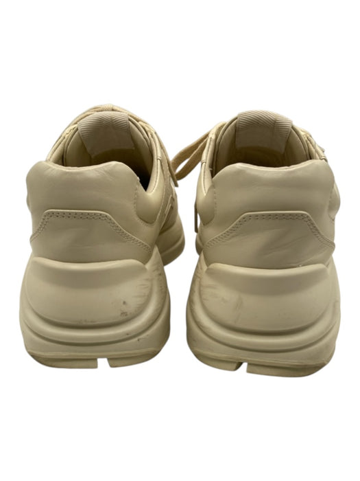 Gucci Shoe Size 37 Cream, Green, Multi Leather Lace Up Chunky Sole Sneakers Cream, Green, Multi / 37